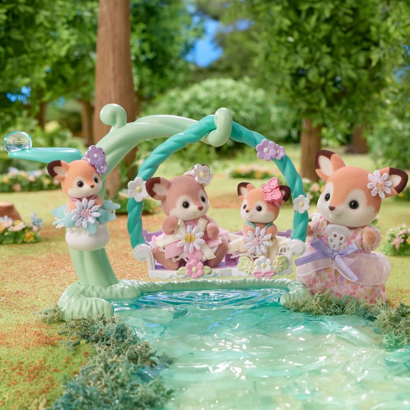 Sylvanian-Families---Bebes-Cervos---Conjunto-Balanco-Floral---Epoch-7