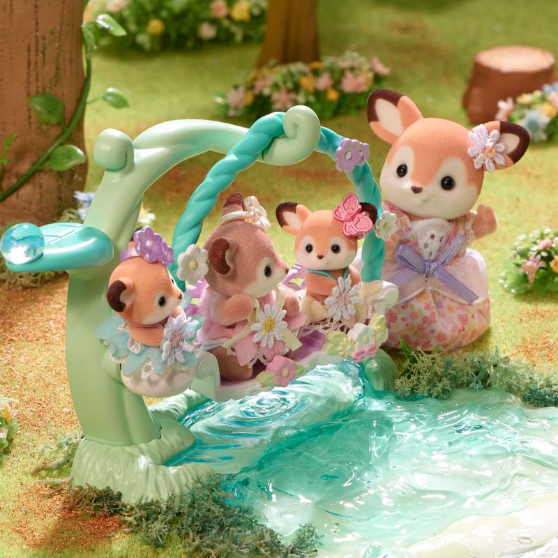 Sylvanian-Families---Bebes-Cervos---Conjunto-Balanco-Floral---Epoch-8