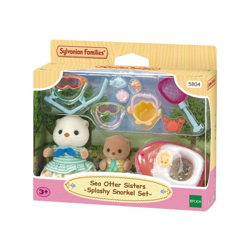 Sylvanian-Families---Irmas-Lontras-Marinhas---Conj-Snorkel-Splash---Epoch-0
