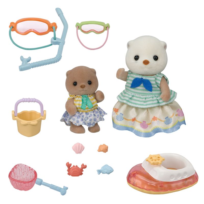 Sylvanian-Families---Irmas-Lontras-Marinhas---Conj-Snorkel-Splash---Epoch-2