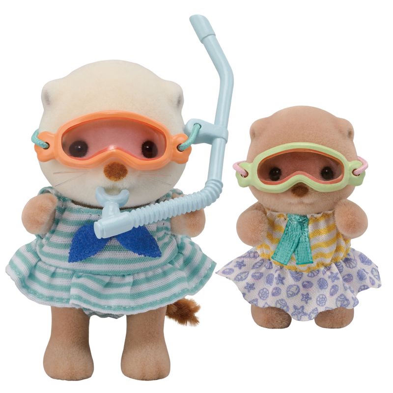 Sylvanian-Families---Irmas-Lontras-Marinhas---Conj-Snorkel-Splash---Epoch-3