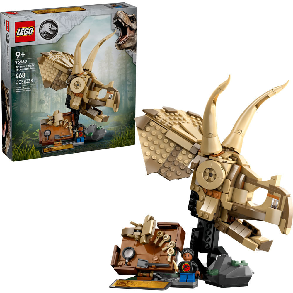 Lego Jurassic World Crânio do Triceratops 76969 com 468pcs