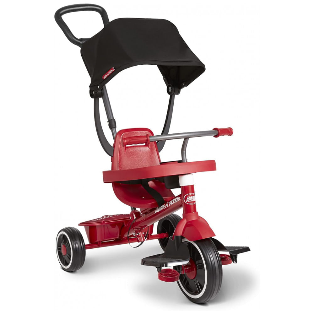 Triciclo Infantil para Passeio com Assento Ajustável 4 Estágios, Idade Recomendada 1 a 5 Anos, RADIO FLYER 469Z, Vermelho