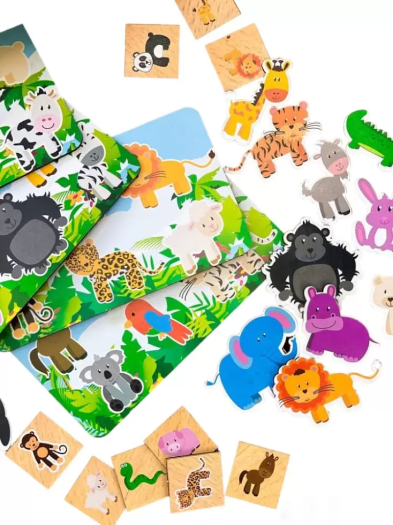 BINGO DOS BICHOS 52 PEÇAS JOGO EDUCATIVO - Ri Happy