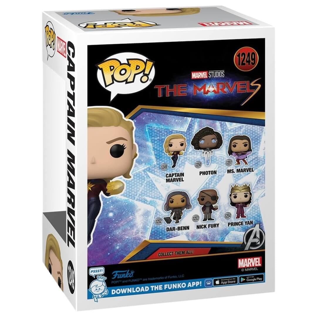 Funko Pop Capitã Marvel 1249 Captain Marvel The Marvels - PBKIDS