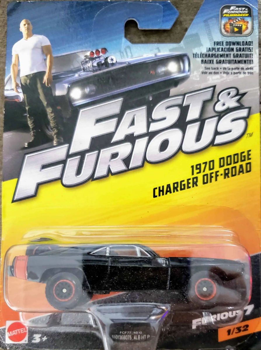 Embalagem danificada* Hot Wheels Fast & Furious - 1970 Dodge