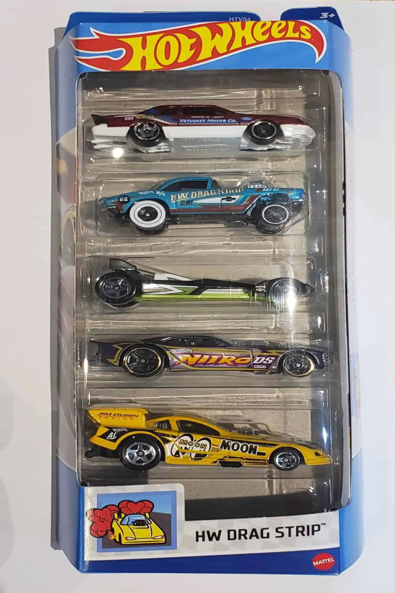 Hot Wheels Pack de 5 - Drag Strip - Ri Happy