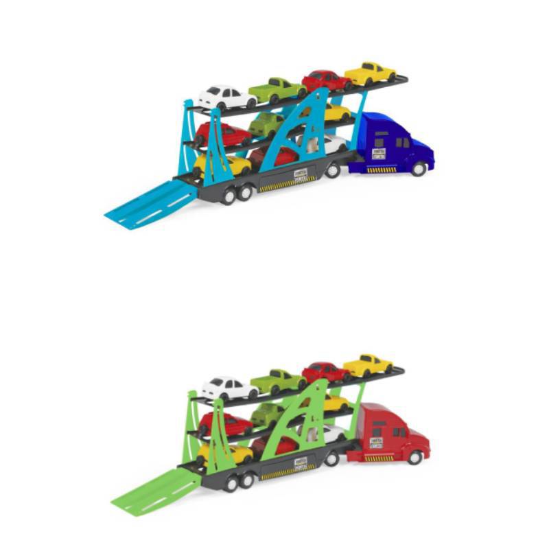 Caminhao-Cegonha---Frota-Forte---com-10-Carrinhos---Modelos-Sortidos---New-Toys-0