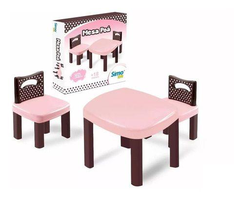 Mesinha Infantil Poá Com 2 Cadeiras - Simo Toys
