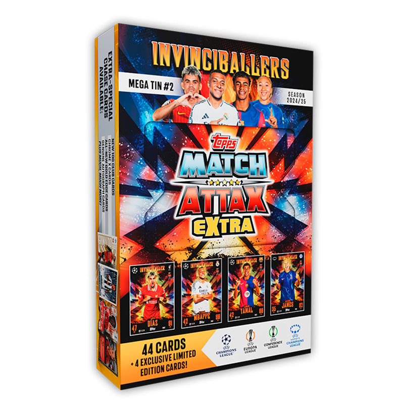 Conjunto-de-Cartas---Match-Attax-Extra---Mega-Lata-The-Invinciballers---Temporada-2025---Topps-0