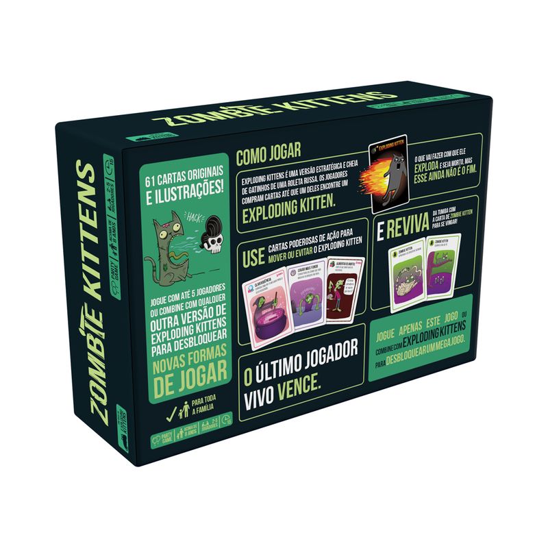 Jogo-de-Cartas-Ilustradas---Exploding-Kittens--Zombie-Kittens---De-2-a-5-Jogadores---Galapagos-1