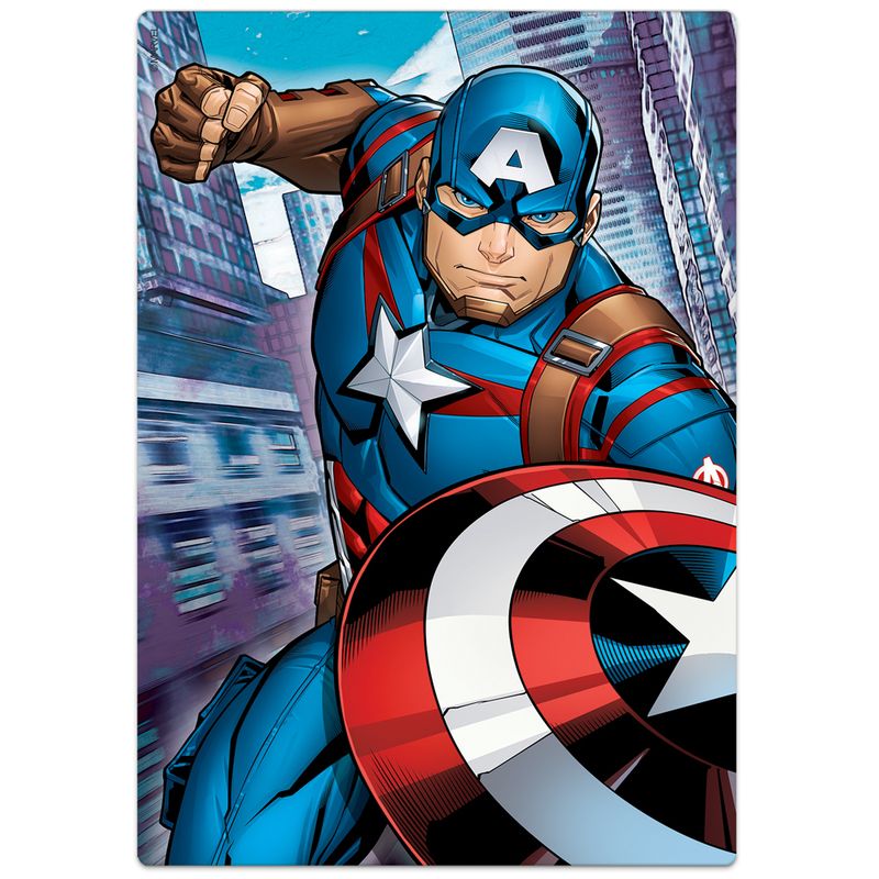 Quebra-Cabeca---60-pecas---Disney---Marvel---Os-Vingadores---Capitao-America---Toyster-1