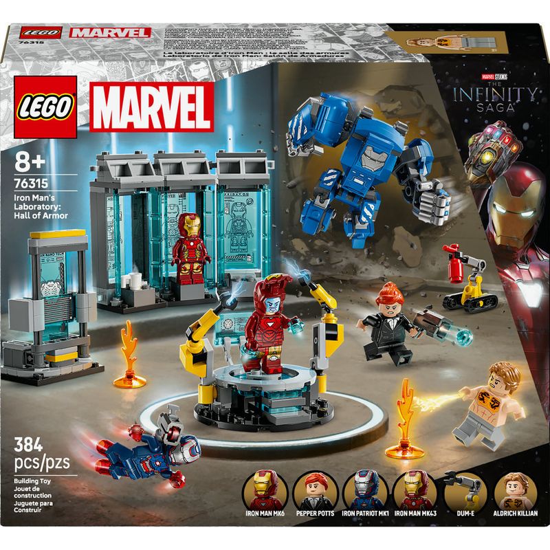LEGO---Super-Heroes-Marvel---Laboratorio-do-Homem-de-Ferro--Salao-de-Armaduras---76315-1