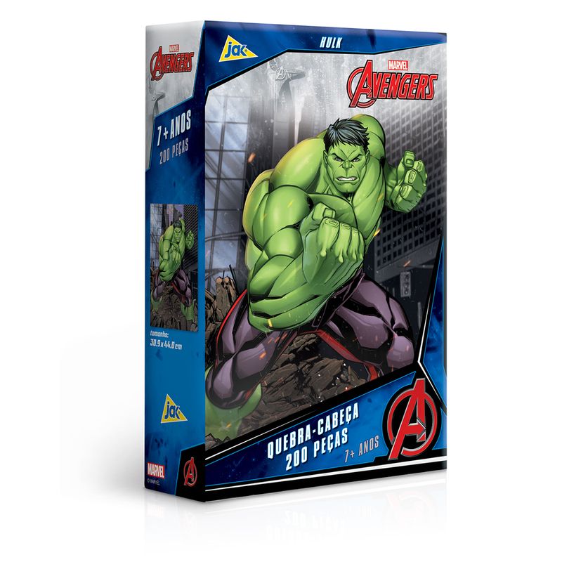 Quebra-Cabeca---200-Pecas---Disney---Marvel---Os-Vingadores---Hulk---Toyster-0