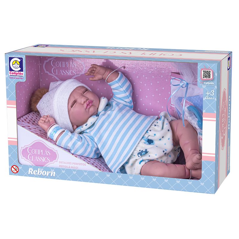 Boneca-Bebe-Reborn---Classic-Menino-Roupa-Azul-e-Touca---Cotiplas-0