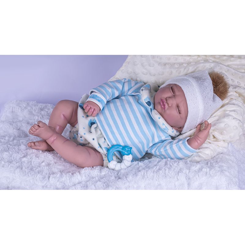 Boneca-Bebe-Reborn---Classic-Menino-Roupa-Azul-e-Touca---Cotiplas-1