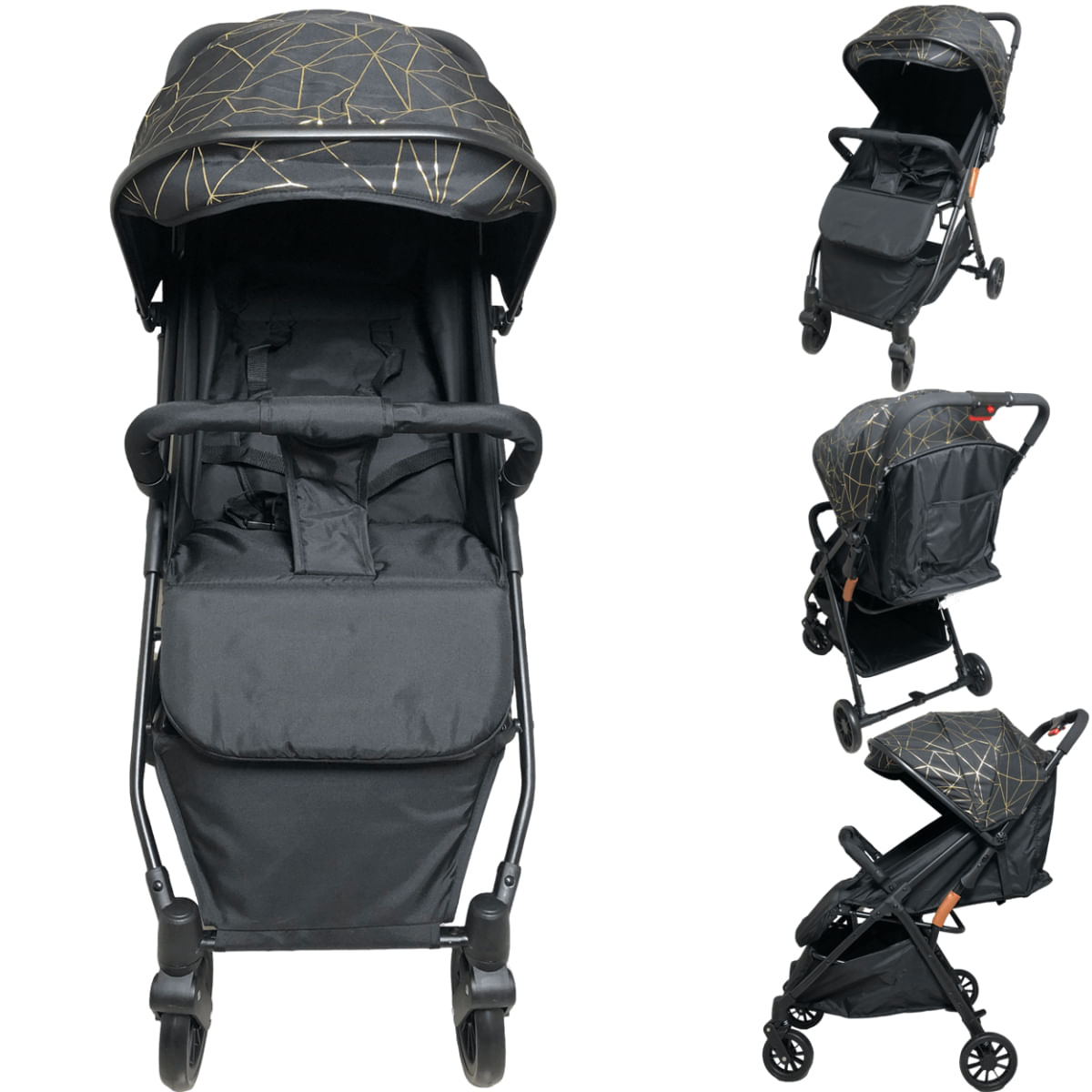 Carrinho de Bebe para Passeio Berço Compacto Zippy Toys Black - Ri