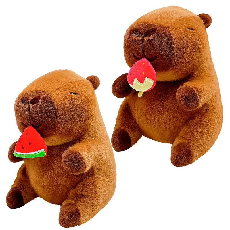 Pelucia---Capivara---Frutas---Sortida---30cm---Semaan-0