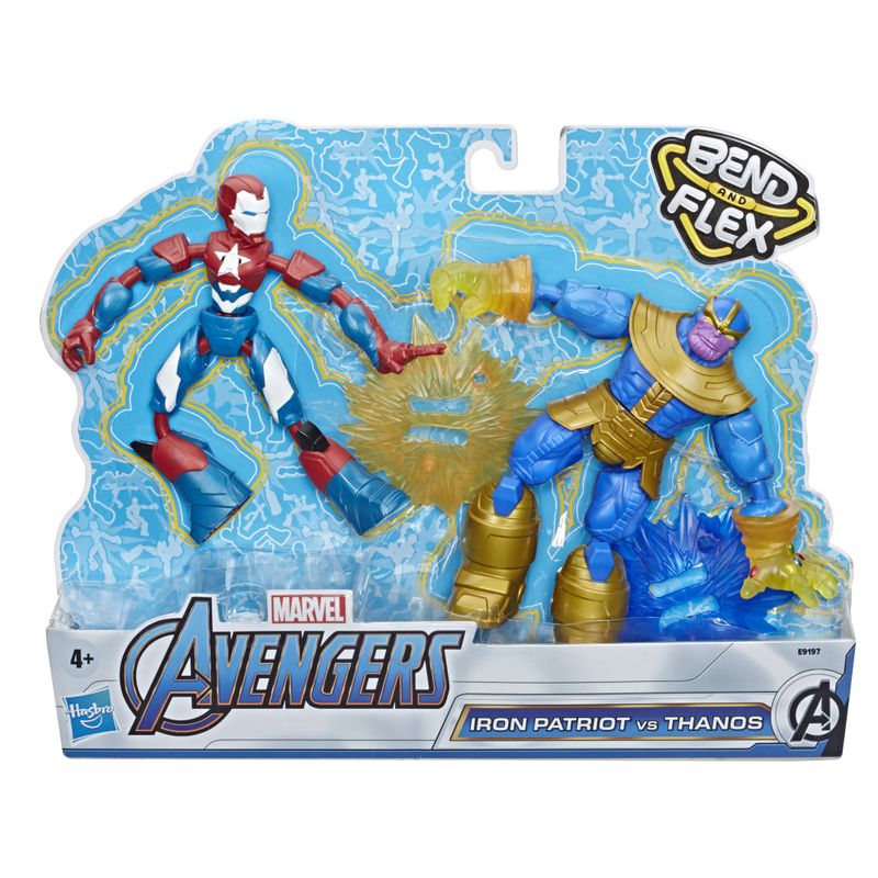 Conjunto-de-Bonecos-Articulados---Disney---Marvel---Bend-And-Flex---Iron-Patriot-e-Thanos---Hasbro-1