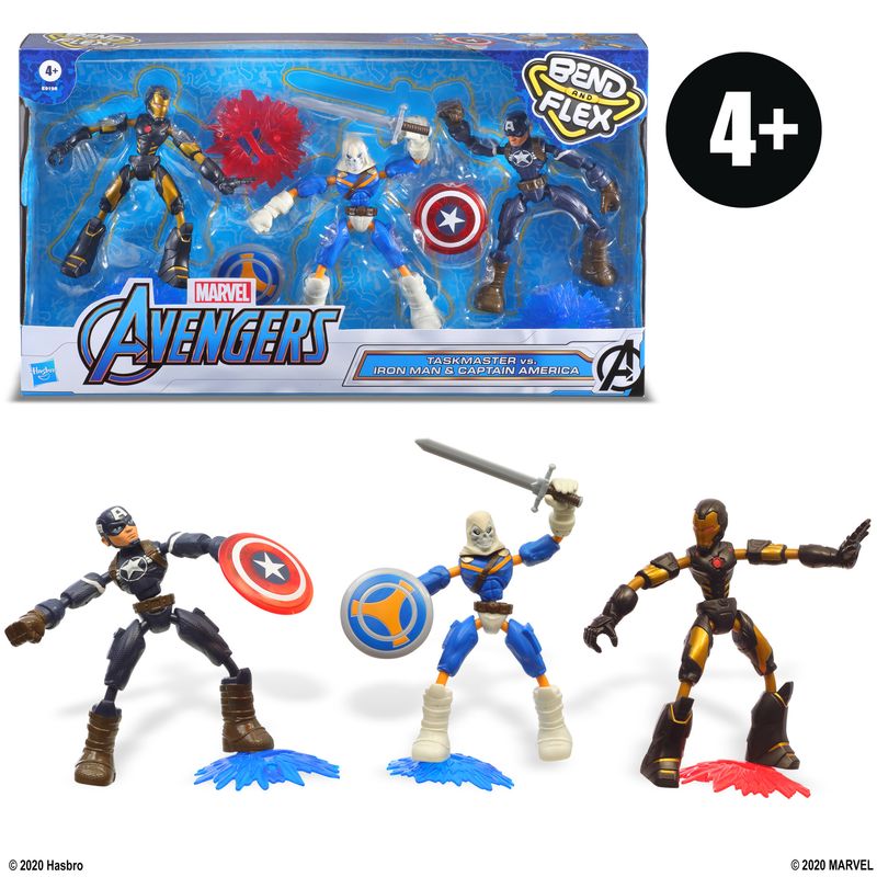 Conjunto-de-Bonecos-Articulados---Disney---Marvel---Bend-And-Flex--Vingadores---Hasbro-1