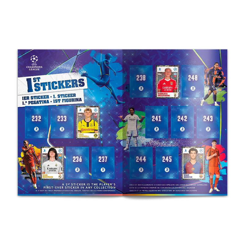 Livro-Ilustrado-Capa-Dura-e-Cartas---UEFA-Champions-League-2024-25---Topps-2