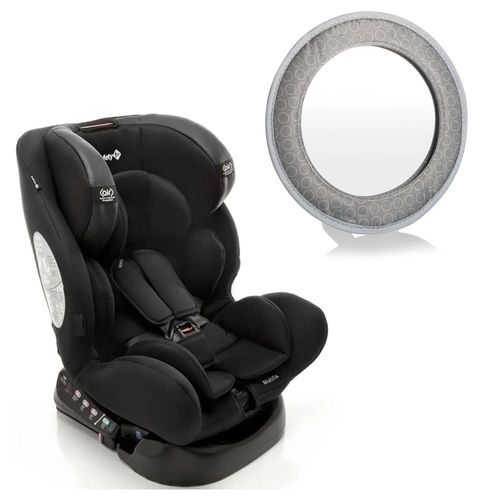 Kit com Cadeira para Auto - De 0 a 36 Kg - Com Isofix - Multifix - Black - Safety 1St e Espelho Retrovisor - Multikids Baby