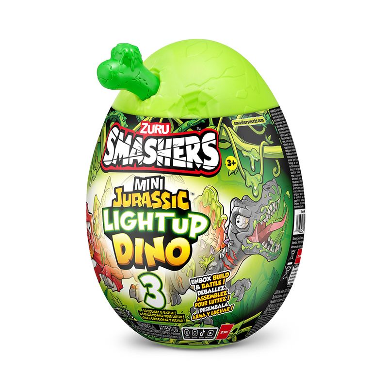 Figura-de-Acao---Dino---Smashers-Light-Verde---Serie-1---Fun--2