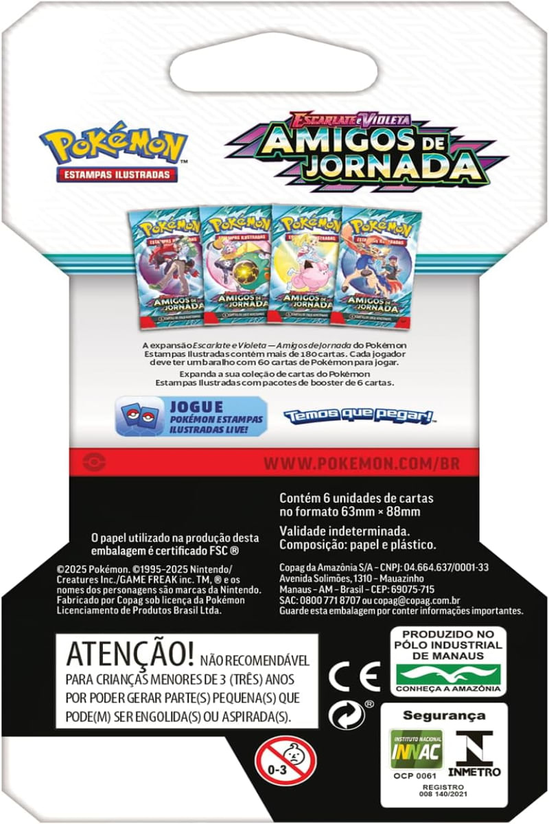 BOOSTER UNITARIO POKEMON - AMIGOS DE JORNADA - COPAG - PBKIDS