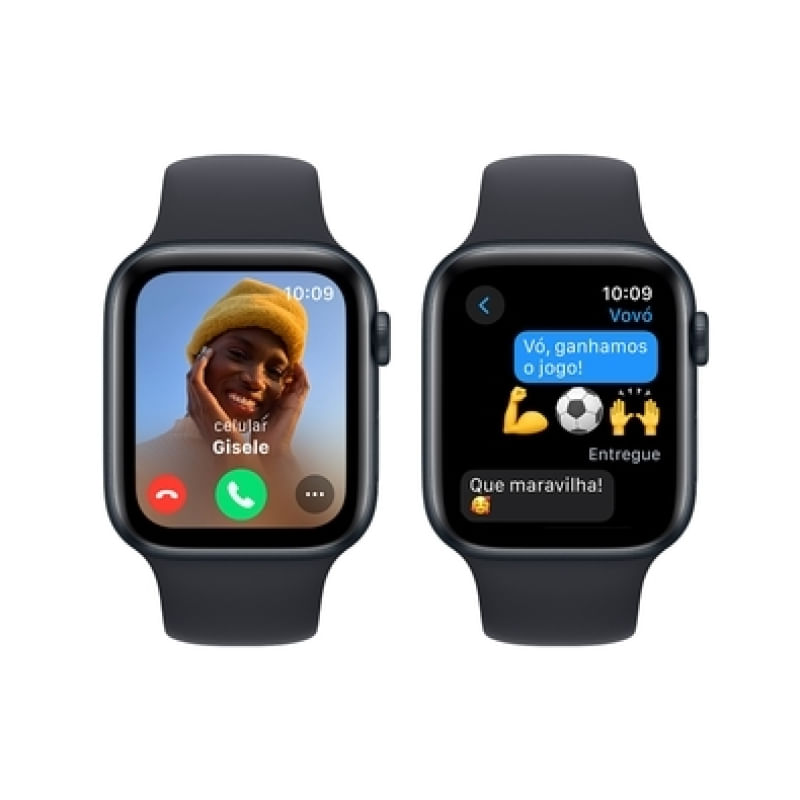 Apple Watch SE (GPS 44 mm) Caixa Meia-noite de Alumínio Apple Watch SE (GPS 44 mm) Caixa Meia-noite de Alumínio