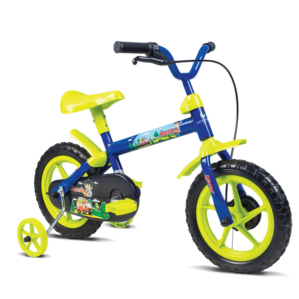 Confira Bicicleta ARO 12 - Jack - Azul e Verde - Verden Bikes