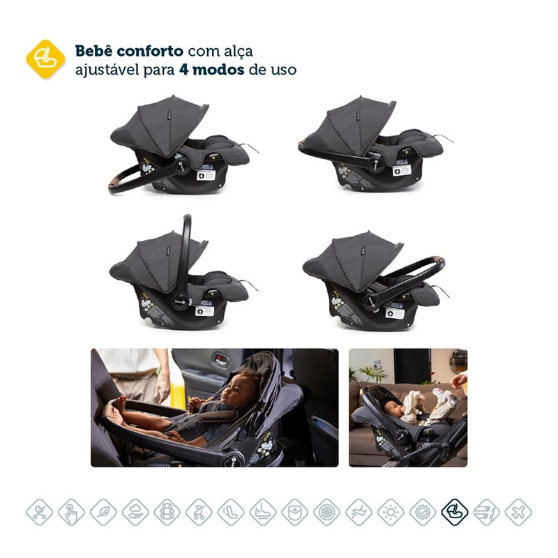 Carrinho-Travel-System---Spark-Plus---Trio-Isofix---Cinza---Dorel-10