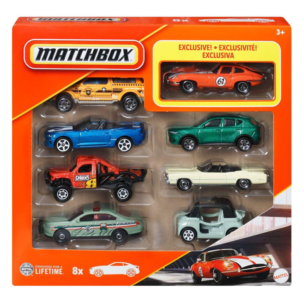 Matchbox Pacote com 8 Carros Exclusivo Jaguar - Mattel - Ri