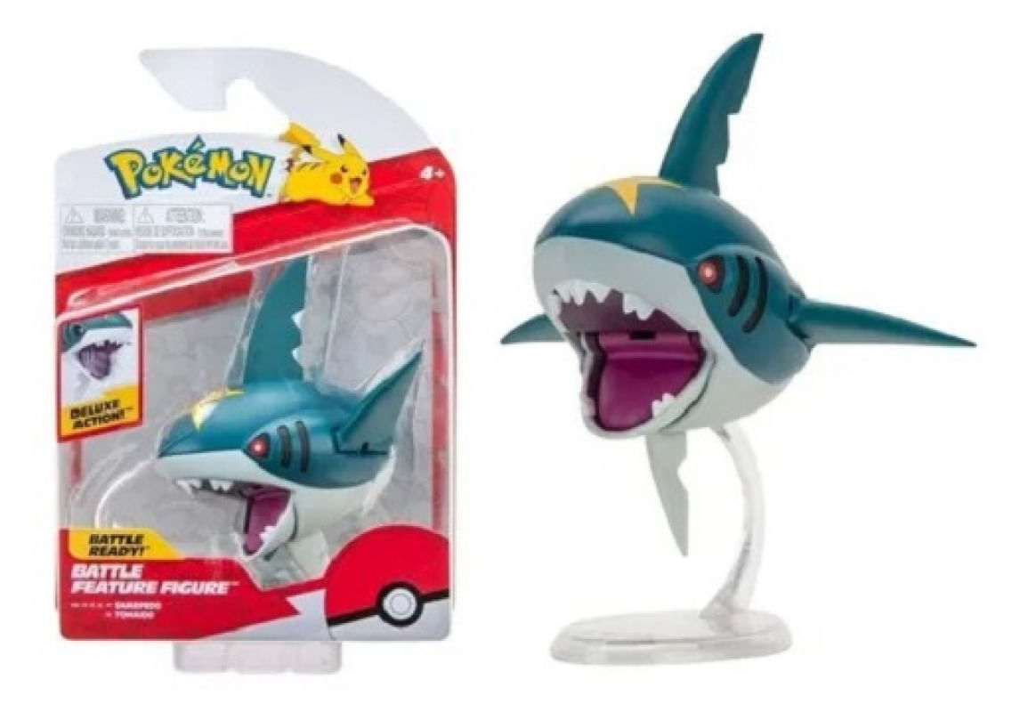 Pokémon Deluxe Action Battle Feature Figura Ação - Sharpedo