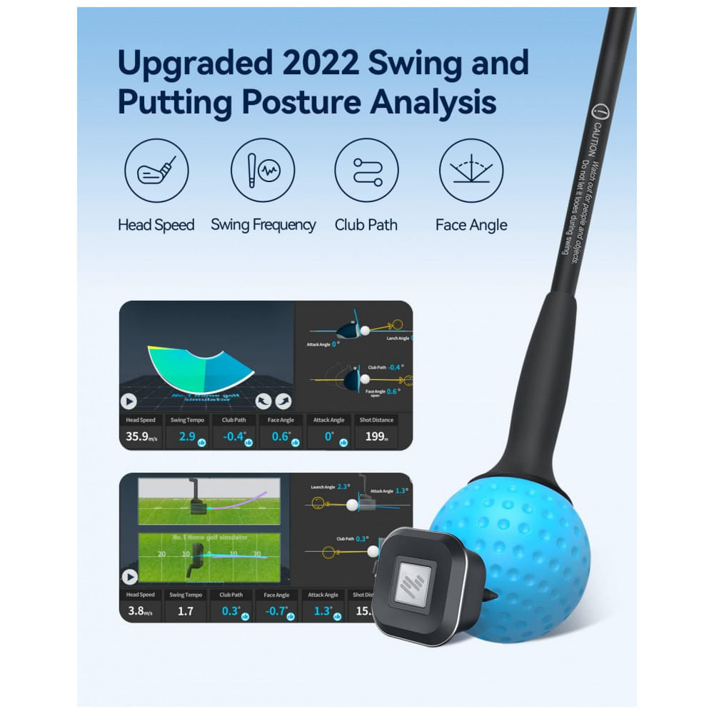 Simulador de golfe 3D com Swing Stick para uso Interno e