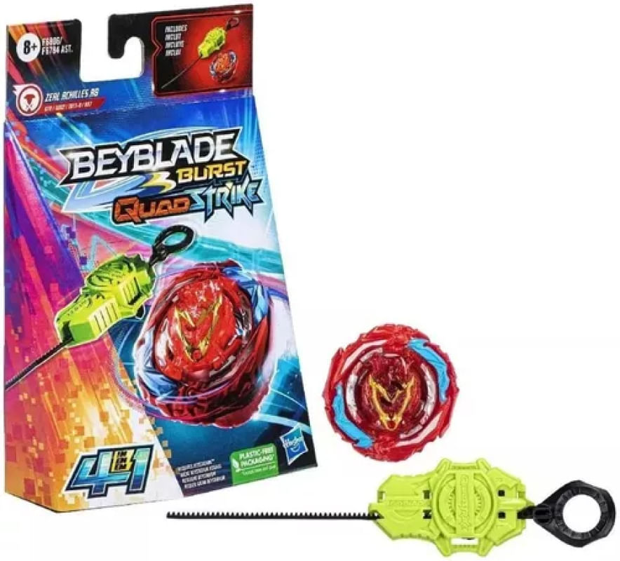 Pião e Lançador Beyblade Burst QuadStrike - Kit inicial