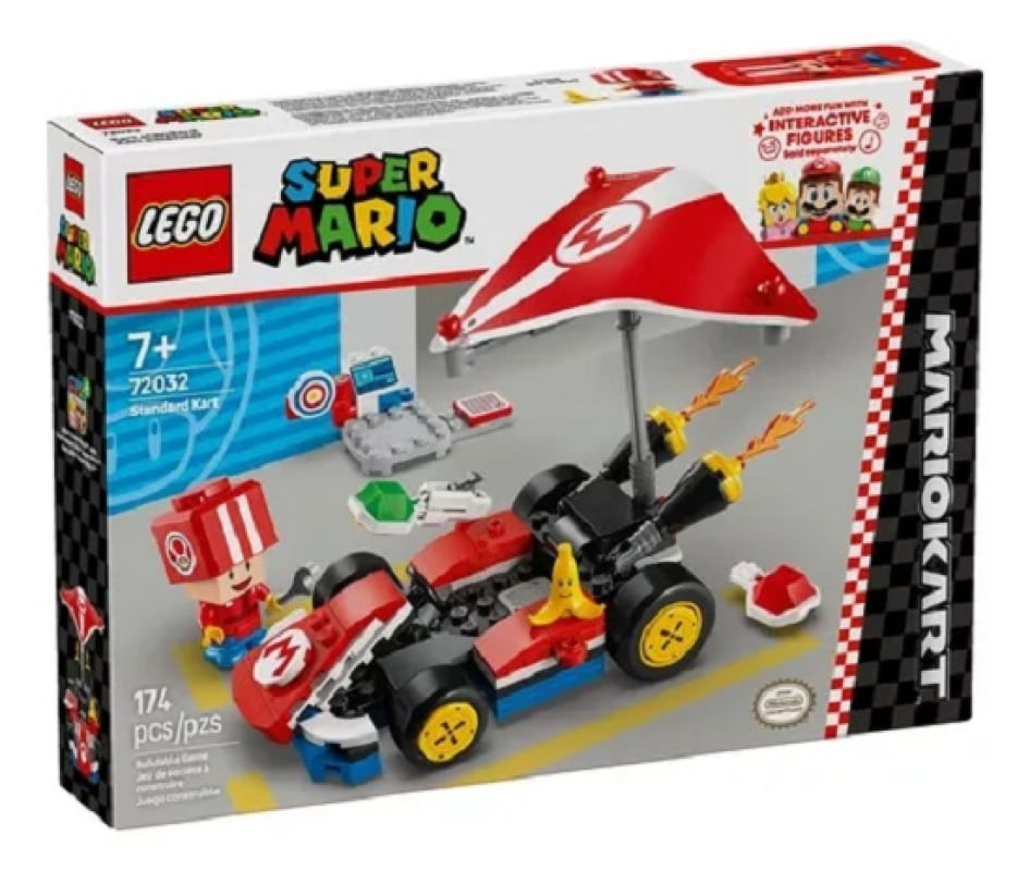 Lego 72032 Super Mario - Mario Kart - Kart Padrão e Toad -174