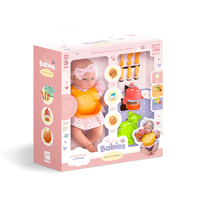 Boneca-Bebe-com-Acessorios---Roma-Babies---Primeiras-Comidinhas---Roma-Jensen-1