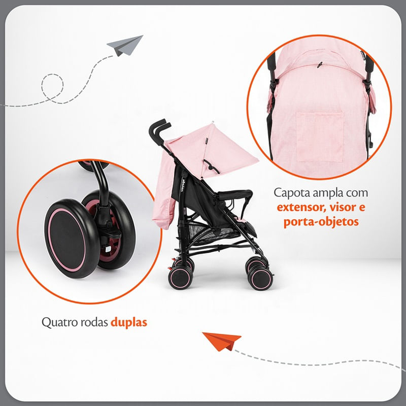 Carrinho-de-Passeio---Voyage---Umbrella-Pipa---Rosa---Dorel-8