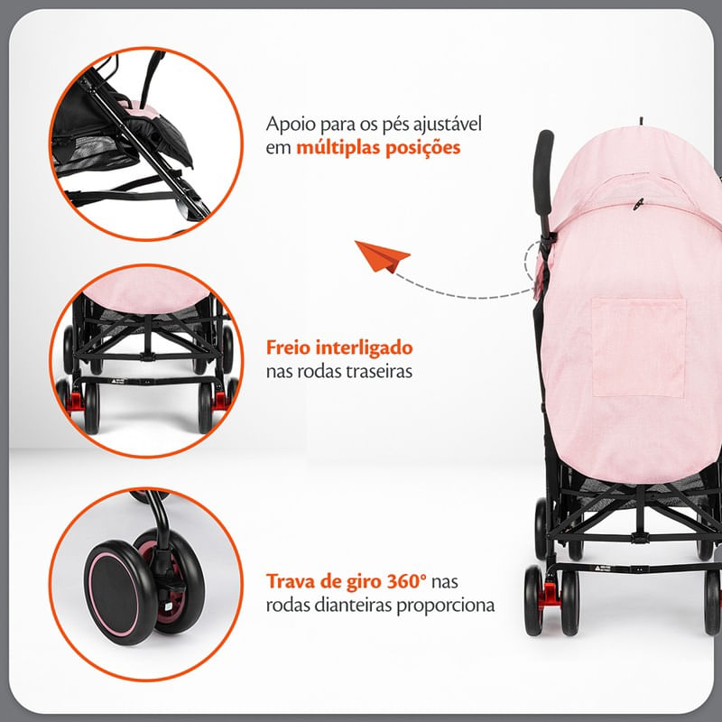 Carrinho-de-Passeio---Voyage---Umbrella-Pipa---Rosa---Dorel-10