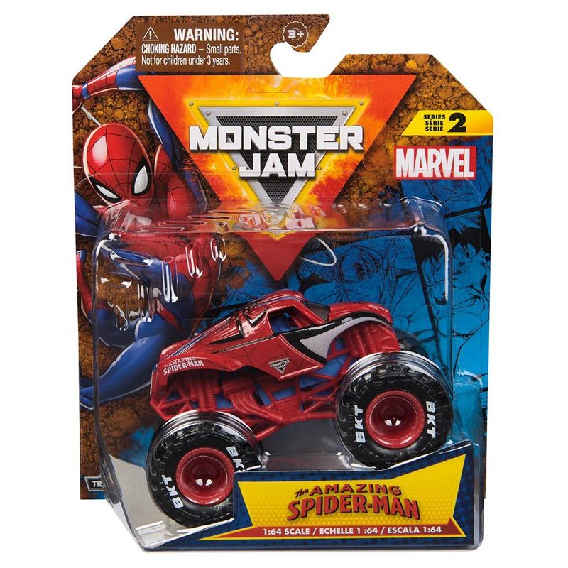 Carrinho---Homem-Aranha---1-64---Monster-Jam---Vermelho---Sunny-2