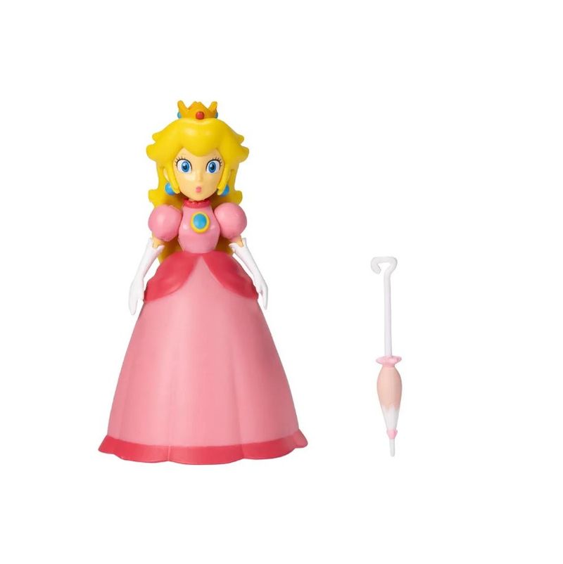 Super Mario Boneca Peach de 11cm com Guarda Chuva Sunny 4200