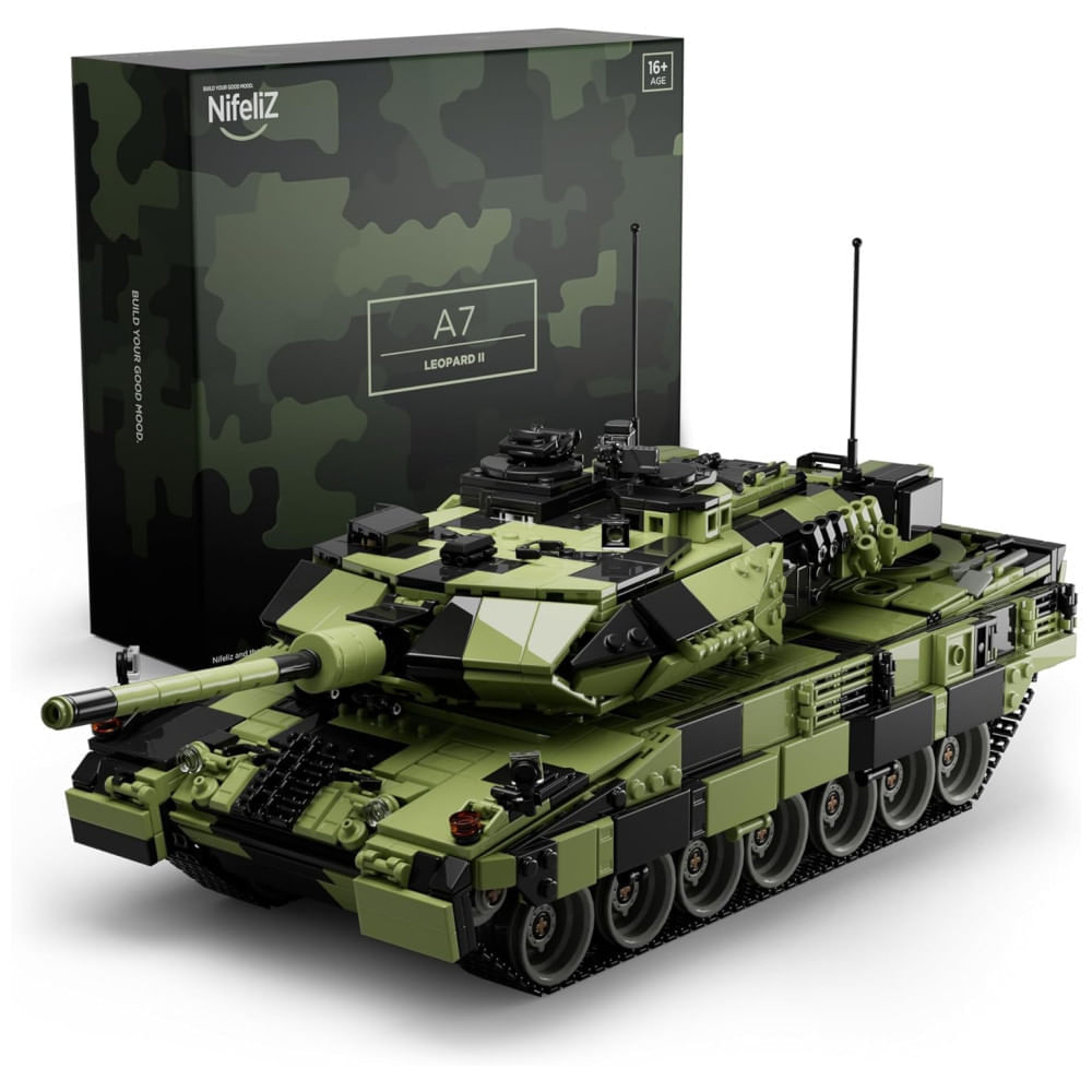 Kit de Construção Tanque Leopard II A7 com 2069 Peças para Adultos