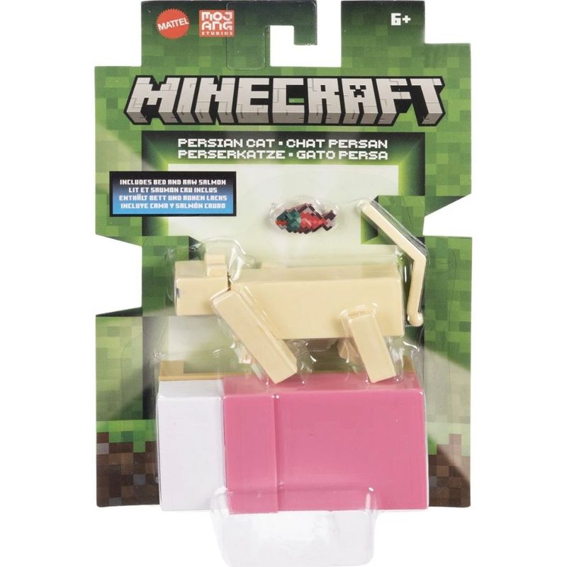 Persian Cat Minecraft 10cm c/ Acessorios - Mattel GTP08 - Ri Persian Cat Minecraft 10cm c/ Acessorios - Mattel GTP08 - Ri