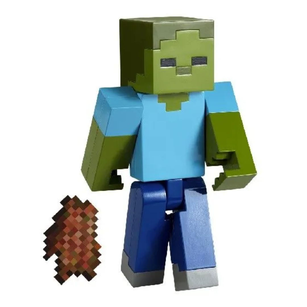 Zombie Zumbi Minecraft 10cm c/ Acessorios - Mattel GTP08 Zombie Zumbi Minecraft 10cm c/ Acessorios - Mattel GTP08