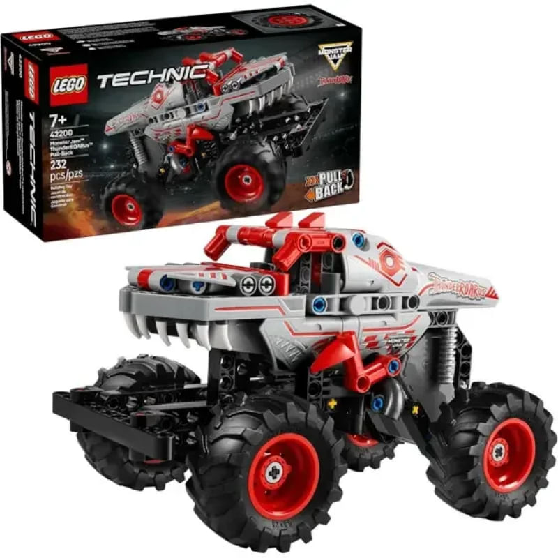 locomeg♡ Monster Jam ThunderROARus Pull-Back Lego Technic - Ri Happy