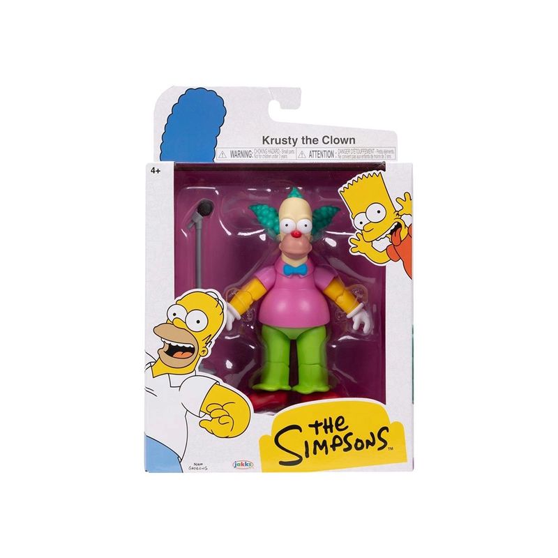 Boneco Krusty The Simpsons com Microfone e Pedestal