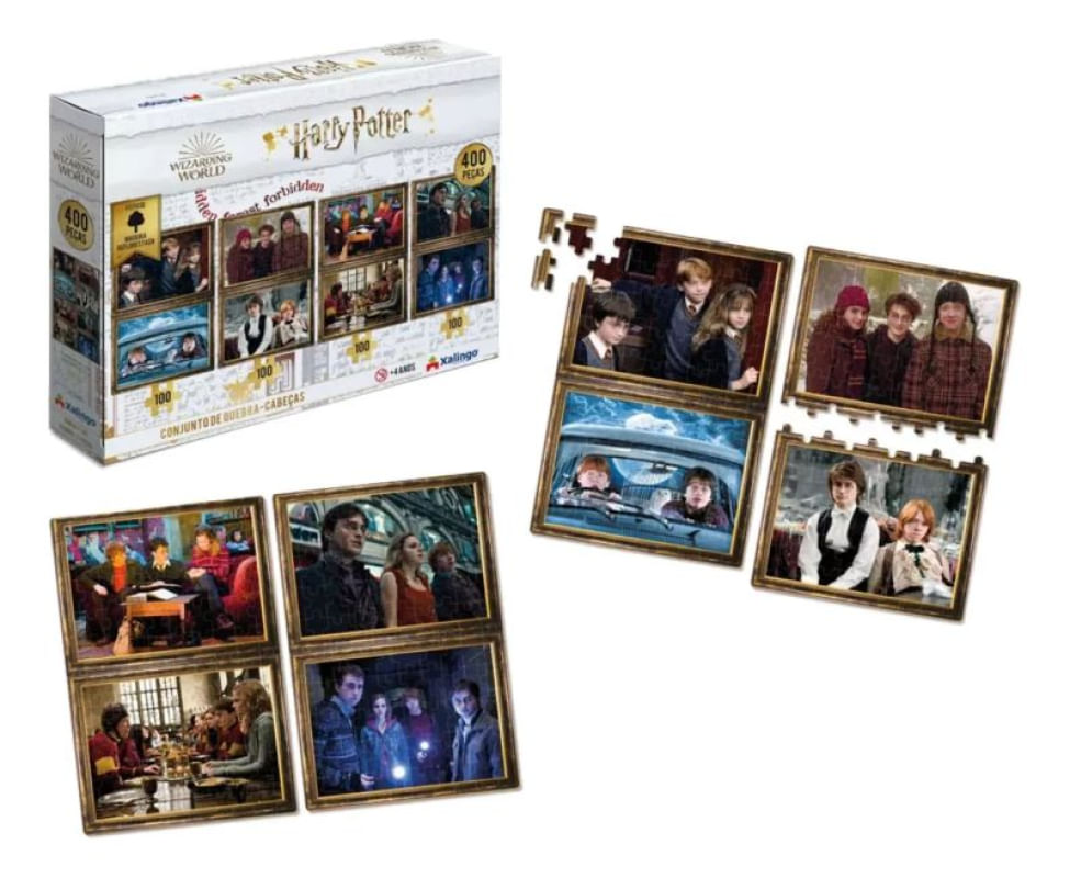 Quebra-Cabeça Harry Potter 4 em 1 400 Peças Xalingo - Ri Happy