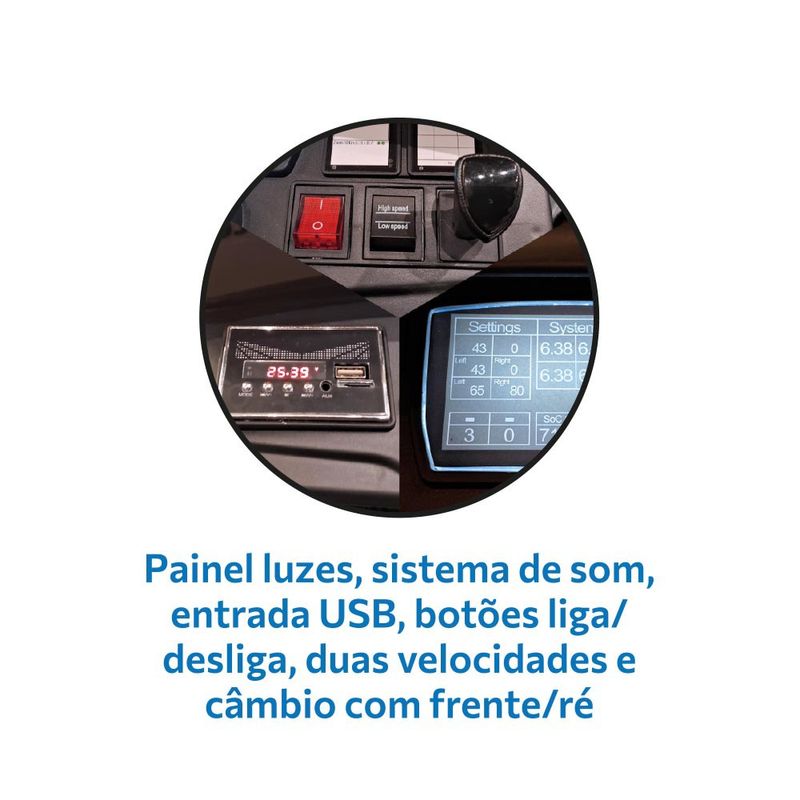 Mini-Veiculo-Eletrico---Carro-Audi---Grafite---R-c---24v---Bandeirante-2