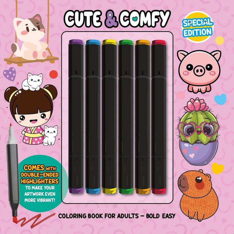Livro-Para-Colorir---Fofo-e-Confortavel---Negrito-Facil---Rosa---Catavento-0