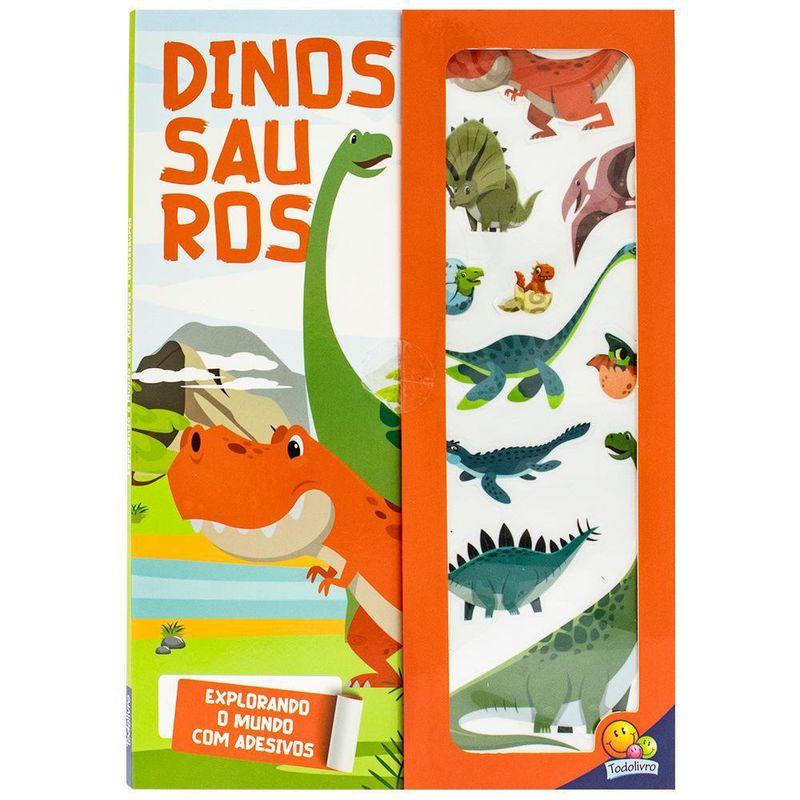 Livro-de-Atividades---Explorando-o-Mundo-com-Adesivos---Dinossauros---Catavento-0